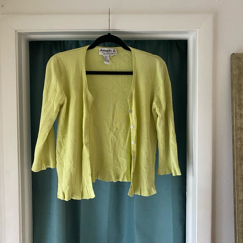 Vintage Lime Green Cardigan